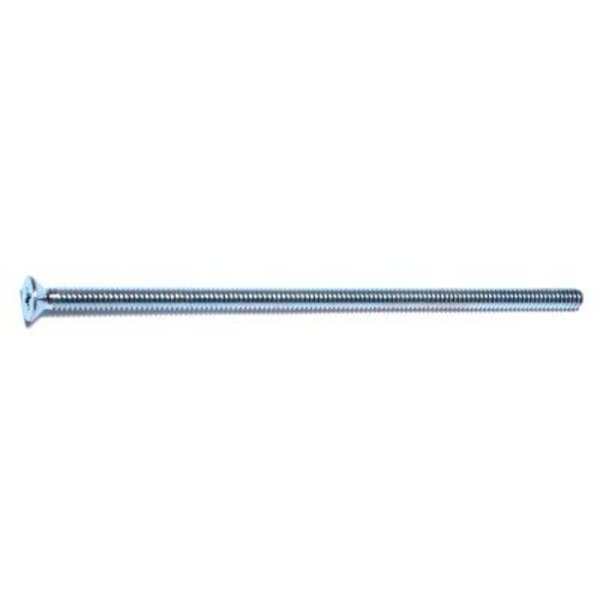 Midwest Fastener #10-24 x 5 in Phillips Flat Machine Screw, Zinc Plated Steel, 8 PK 77402